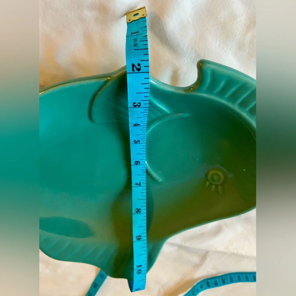 Thrift Store Find 1 Vintage Food Safe Teal🐟 Shaped Plate/Platter/Bowl/Decoration
